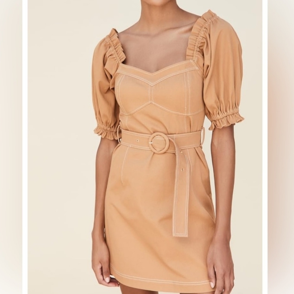 Suboo balloon sleeve dress Belted Mini Dress Croquet Girl Large